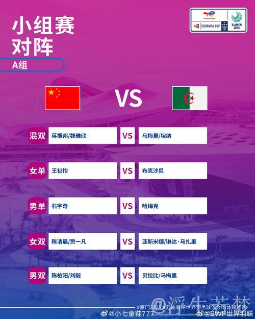 中国香港对阵阿尔及利亚:苏迪曼杯小组赛争锋 中国香港对阵阿尔及利亚:苏迪曼杯小组赛争锋