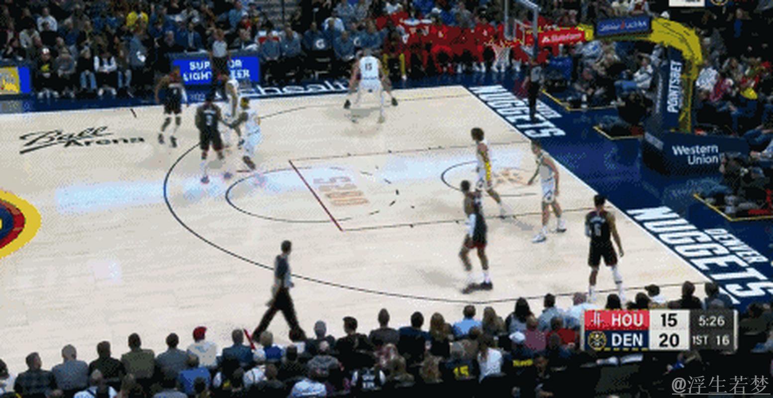 申京运球单打 低位转身挑篮得分